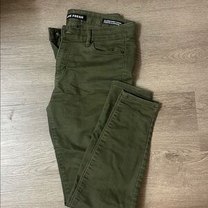 Joe Fresh Olive Green Slim Fit Jeans